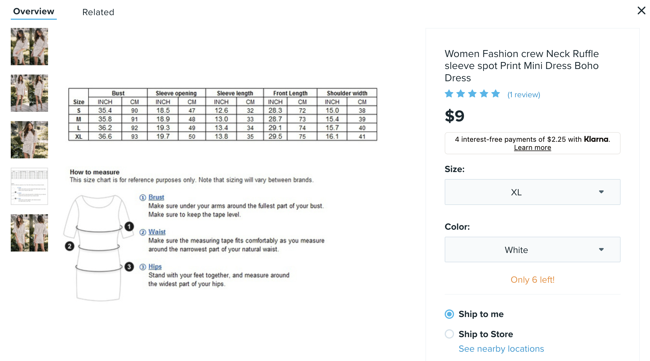 Do you have a standard size chart? – Wish Help Center